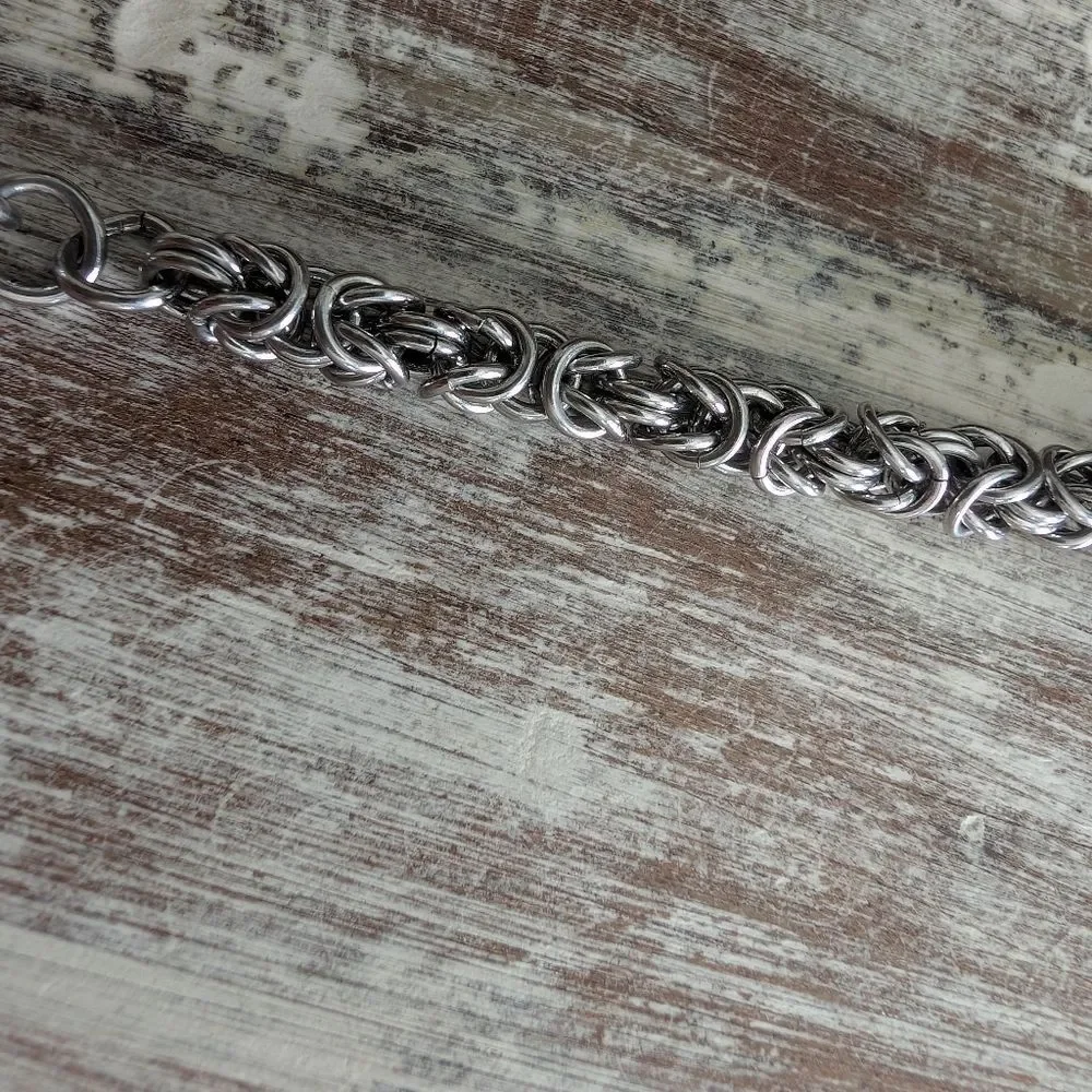 V-Moro Fitbit Flex 2 Byzantine Chain Bracelet Stainless Steel Adjustable
